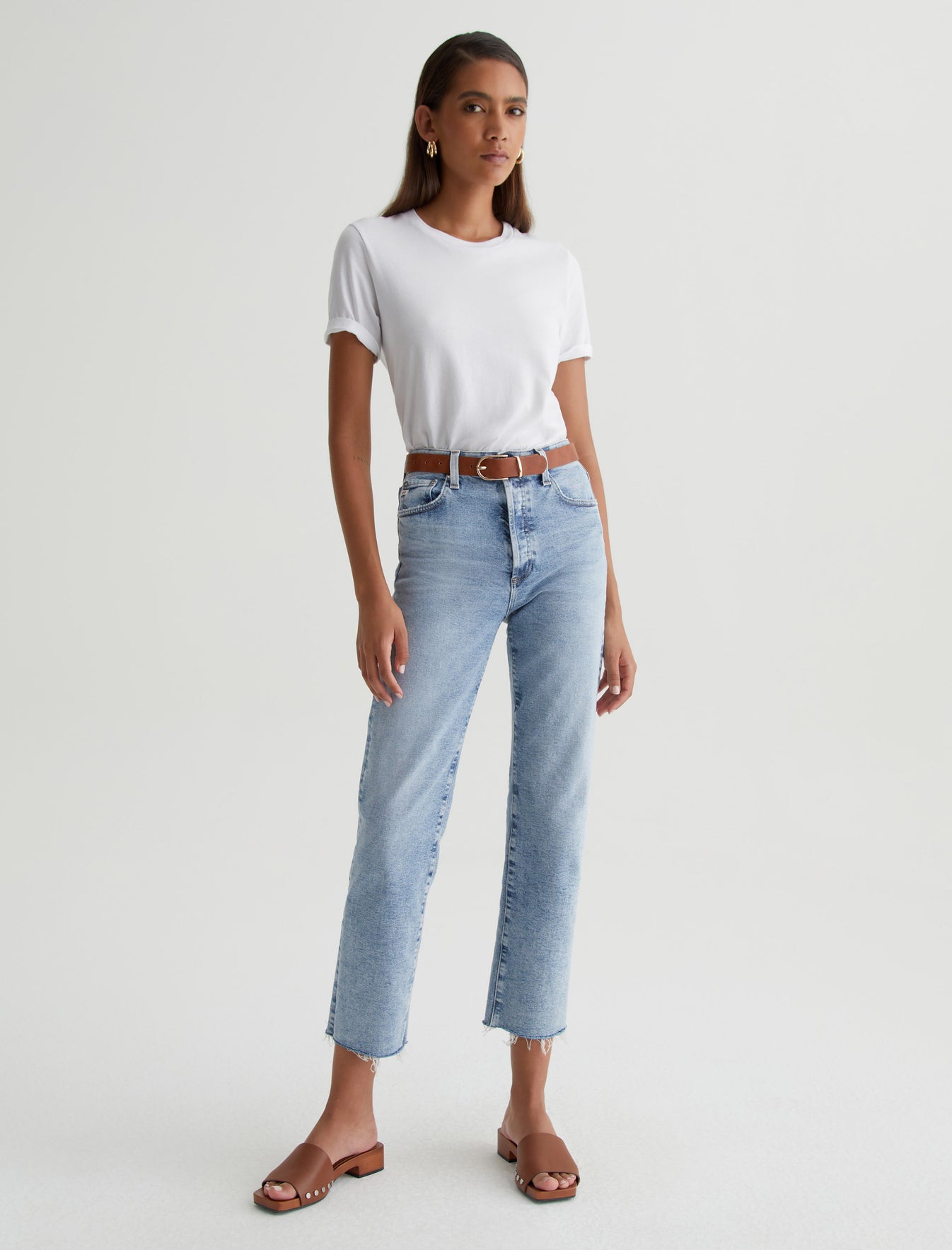 Alexxis Crop|AG-ed Straight Leg Denim